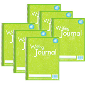 Writing Journal, Liquid Color, 3-8" Ruling, Grades 4+, Pack of 6