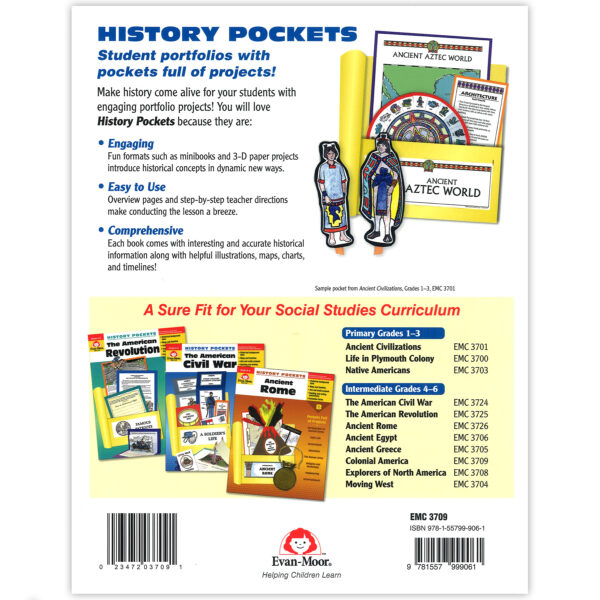 History Pockets, Colonial America, Teacher Reproducibles, Grades 4-6