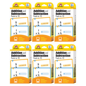 Learning Line: Addition and Subtraction Facts to 10, Grade 1+ (Age 5+) - 56 Flashcards Per Pack, 6 Packs