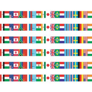 International Flags Spotlight Border, 36 Per Pack, 6 Packs