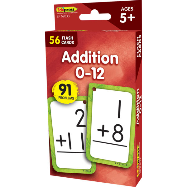 Addition 0-12 Flash Cards, 6 Packs