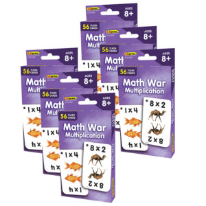 Math War (Multiplication) Flash Cards, 6 Packs