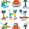 Pete the Cat Stickers, 1", 96 Per Pack, 12 Packs