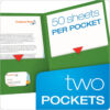 Twin Pocket Folders, Green, 25 Per Box