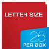 Twin Pocket Folders, Red, 25 Per Box