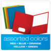 Twin Pocket Folders, Assorted Colors, Box of 25