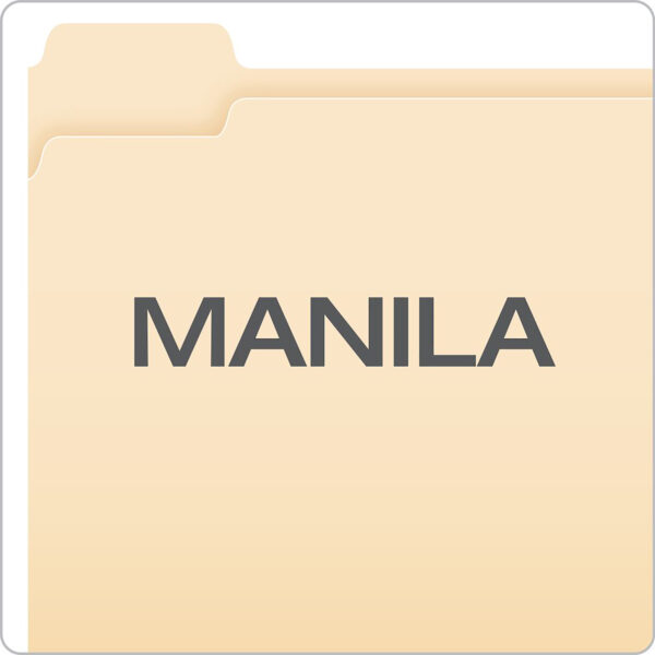 Essentials Manila File Folders, Letter Size, 1-5 Cut, 100 Per Box