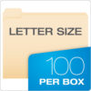 Essentials Manila File Folders, Letter Size, 1-5 Cut, 100 Per Box