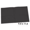 Poly Two Pocket Portfolio, Black, Pack of 25