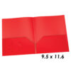 Poly Two Pocket Portfolio, Red, Pack of 25