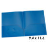 Poly Two Pocket Portfolio, Blue, Pack of 25