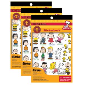 Peanuts Sticker Book, 410 Stickers, Pack of 3