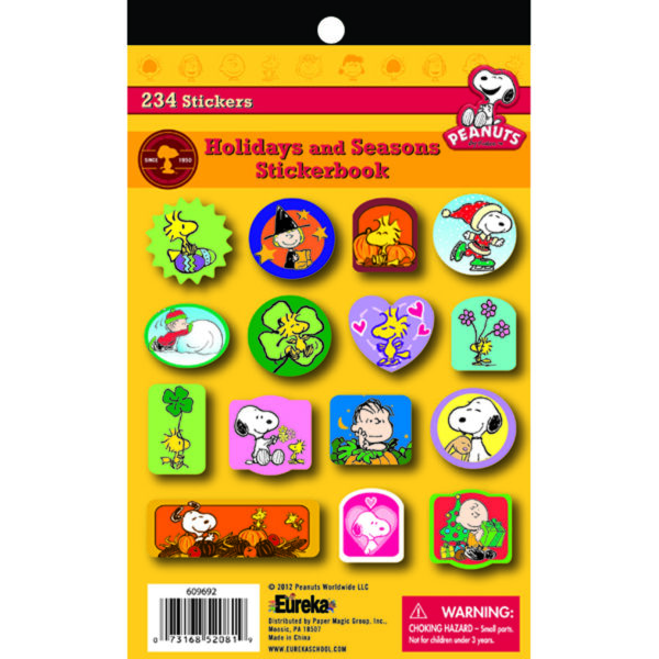 Peanuts Seasons and Holidays Sticker Book, Pack of 6