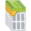 Rectangles Scratch Off Stickers, 180 Per Pack, 6 Packs