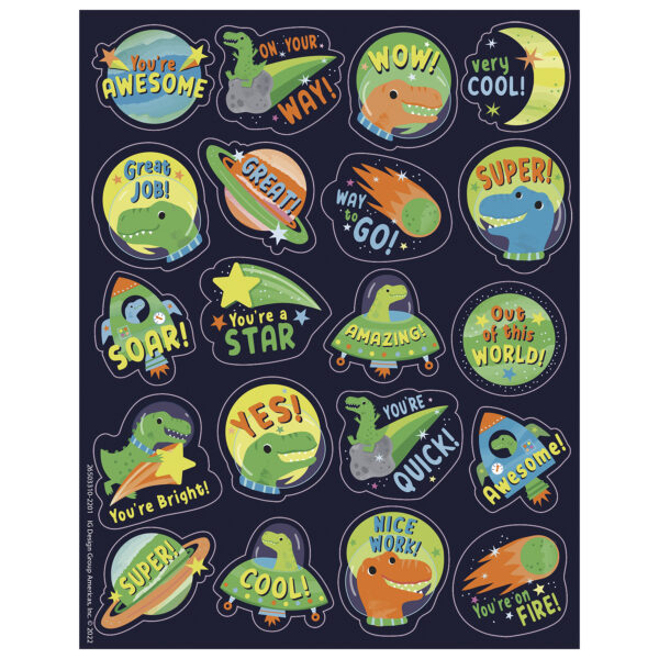 Dinosaur Dinosaur Breath Scented Stickers, 80 Per Pack, 6 Packs