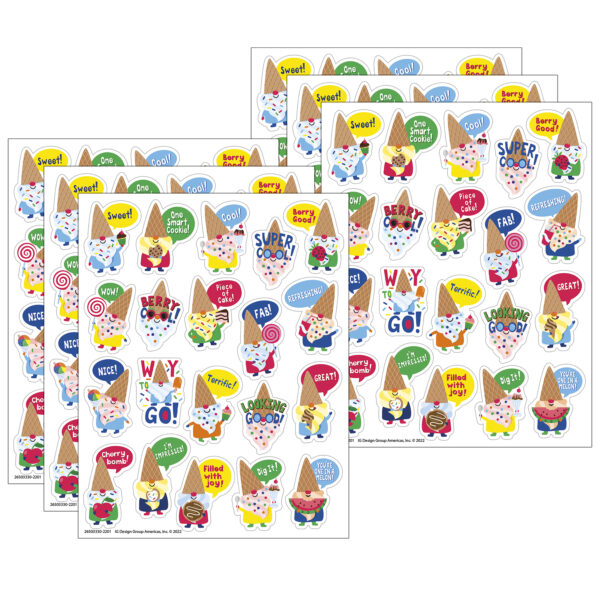 Dessert Gnomes Candy Scented Stickers, 80 Per Pack, 6 Packs