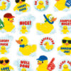 Rubber Duckies Bubblebath Scented Stickers, 80 Per Pack, 6 Packs