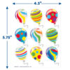 Celebration Balloons Giant Stickers, 36 Per Pack, 12 Packs