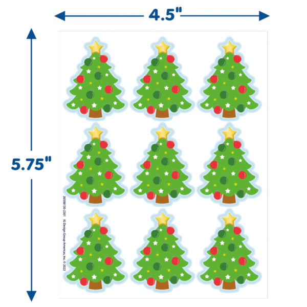 Christmas Tree Giant Stickers, 36 Per Pack, 12 Packs