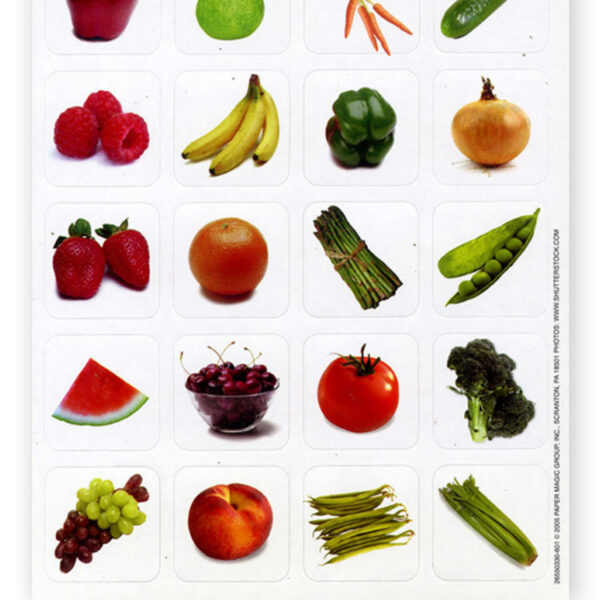 Fruits & Vegetables Theme Stickers, 120 Per Pack, 12 Packs