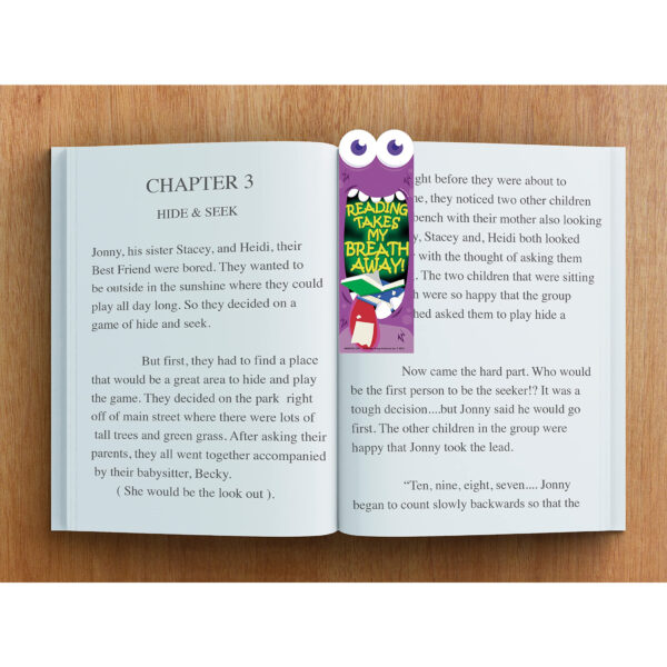 Reading Takes My Breath Away Monster Breath Scented Bookmarks, 24 Per Pack, 3 Packs