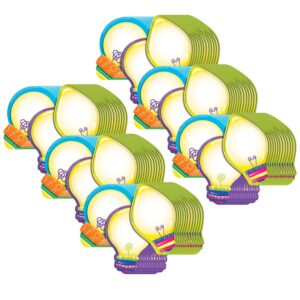 Color My World Light Bulbs Assorted Paper Cut Outs, 36 Per Pack, 6 Packs