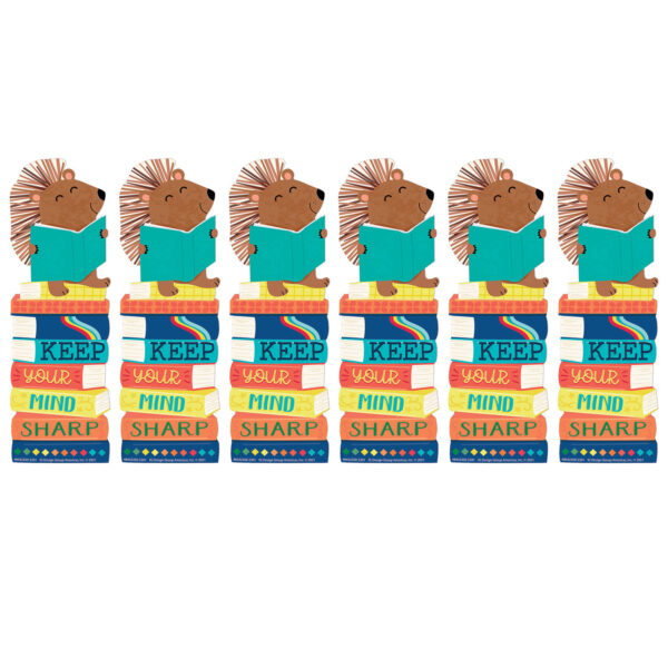 Hedge Hog Keep Your Mind Sharp Bookmarks, 36 Per Pack, 6 Packs