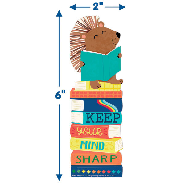 Hedge Hog Keep Your Mind Sharp Bookmarks, 36 Per Pack, 6 Packs