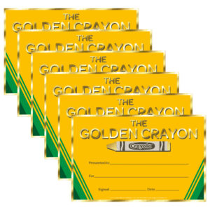 Crayola Gold Crayon Recognition Award, 36 Per Pack, 6 Packs