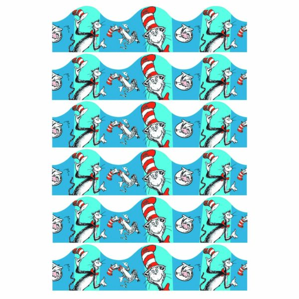 Cat in the Hat Blue Deco Trim, 37 Feet Per Pack, 6 Packs