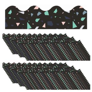 Simply Sassy Black Terrazzo Deco Trim Extra Wide Die Cut, 37 Feet Per Pack, 6 Packs