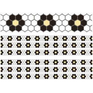 The Hive Floral Mosaic Deco Trim, 37 Feet Per Pack, 6 Packs