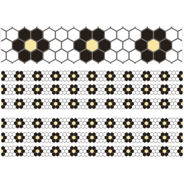 The Hive Floral Mosaic Deco Trim, 37 Feet Per Pack, 6 Packs