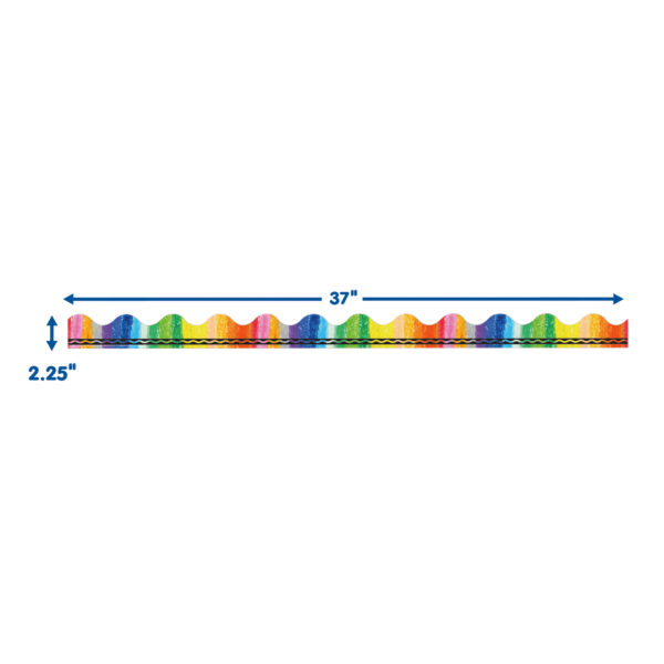 Crayola Rainbow Deco Trim, 37 Feet Per Pack, 6 Packs