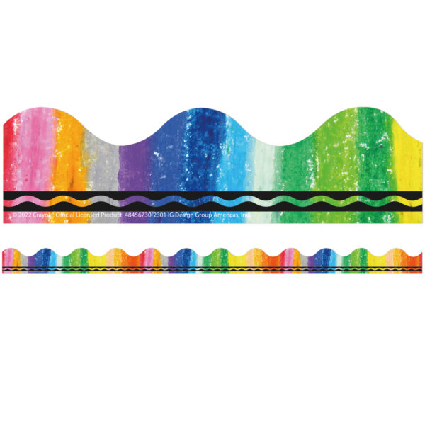 Crayola Rainbow Deco Trim, 37 Feet Per Pack, 6 Packs