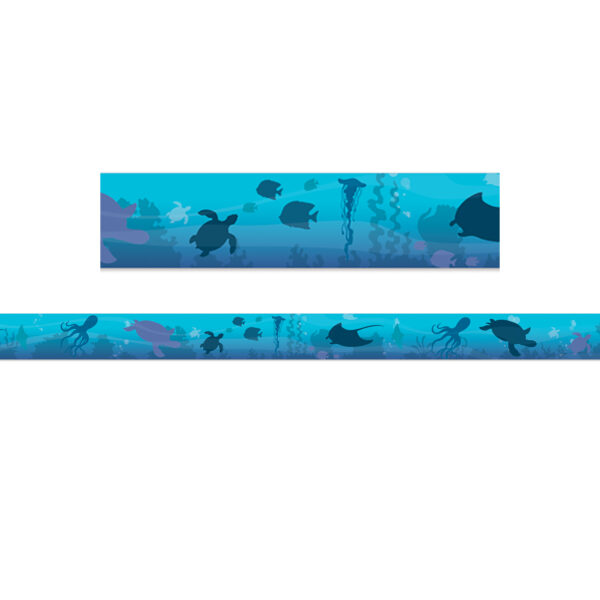 Seas the Day Blue Silhouettes Deco Trim, 37 Feet Per Pack, 6 Packs