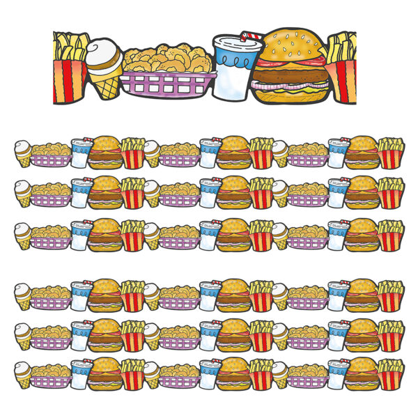 Fast Food Deco Trim - Extra Wide, 37 Feet Per Pack, 6 Packs