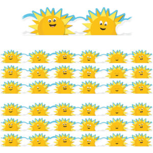 Growth Mindset Sun  Extra Wide Die-Cut, 37 Feet Per Pack, 6 Packs