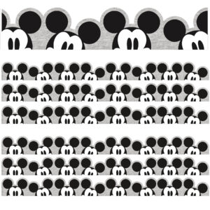 Mickey Mouse Throwback Peeking Mickeys Extra Wide Deco Trim, 37 Feet Per Pack, 3 Packs