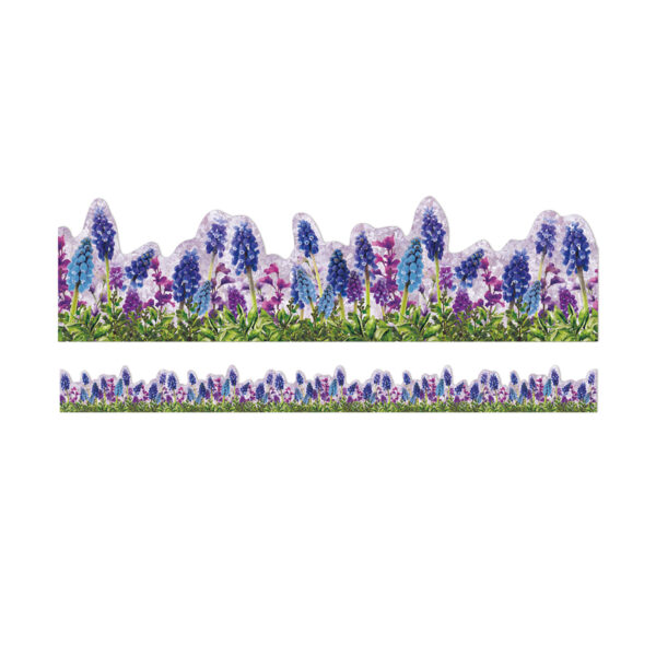 Curiosity Garden Die-Cut Floral Extra Wide Deco Trim, 37 Feet Per Pack, 6 Packs