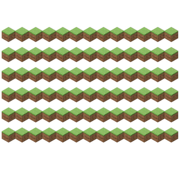 Minecraft Die-Cut Blocks Extra Wide Trim, 37 Feet Per Pack, 6 Packs