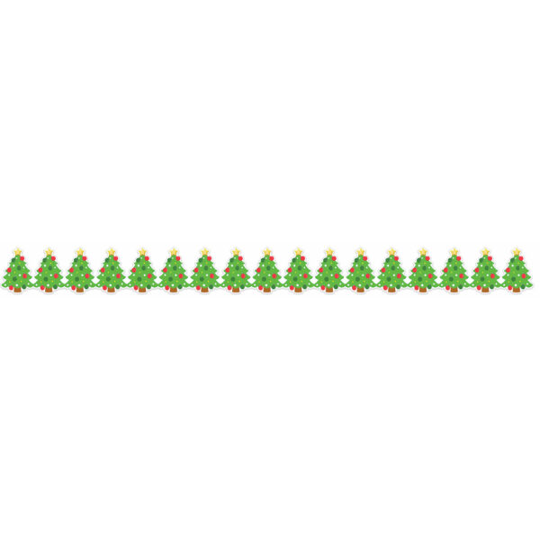 Christmas Tree Extra Wide Deco Trim, 37 Feet Per Pack, 6 Packs