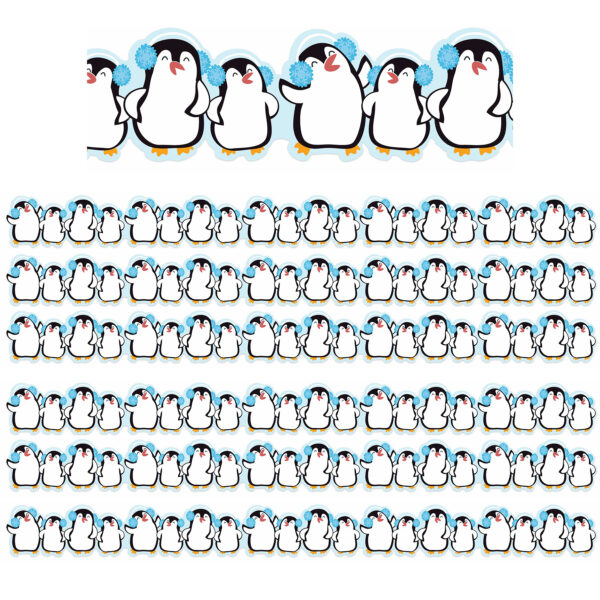 Winter Penguins Extra Wide Deco Trim, 37 Feet Per Pack, 6 Packs