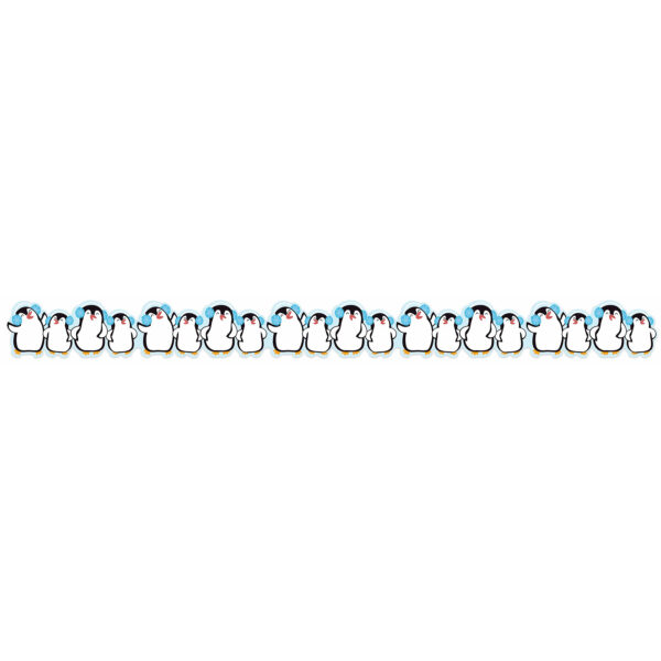 Winter Penguins Extra Wide Deco Trim, 37 Feet Per Pack, 6 Packs