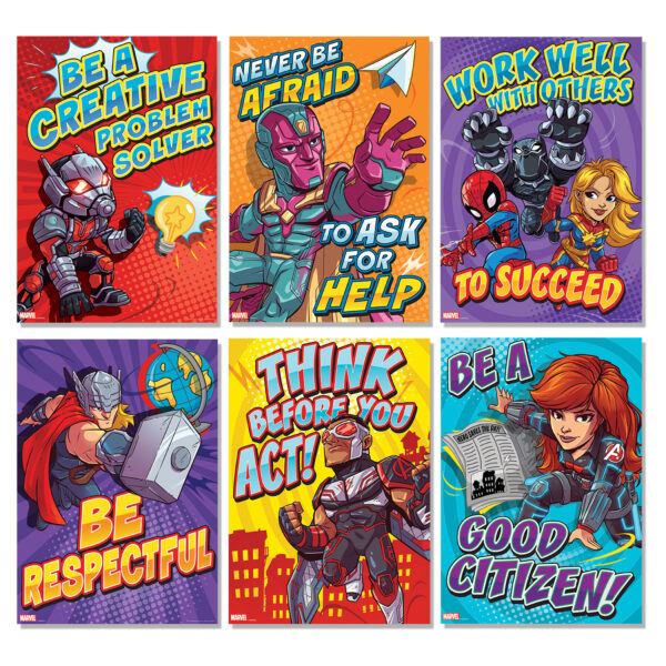 Marvel Motivational Poster Set Bulletin Board Set, 10 Posters