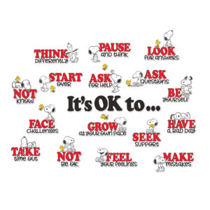 Peanuts Snoopy It's Ok to... Bulletin Board Set, 42 Pieces