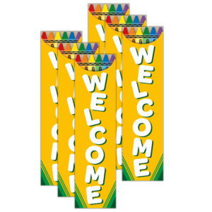 Crayola Welcome Vertical Banner, Pack of 6