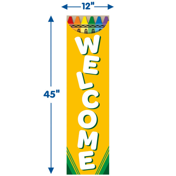 Crayola Welcome Vertical Banner, Pack of 6