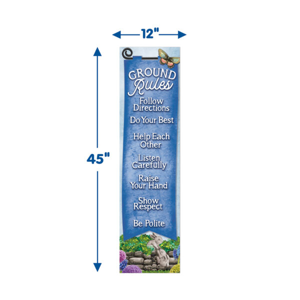 Curiosity Garden - Ground Rules Vertical Banner, Pack of 6