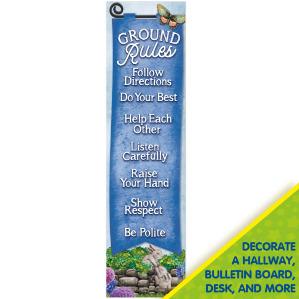 Curiosity Garden - Ground Rules Vertical Banner, Pack of 6